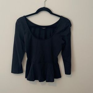 bebe 3/4 sleeve peplum top